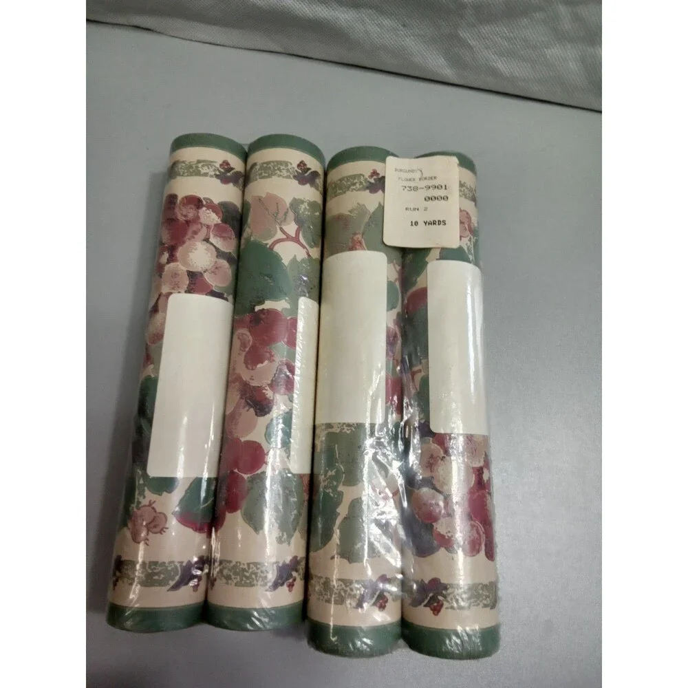 Burgundy Floral‎ Border 10 Yards